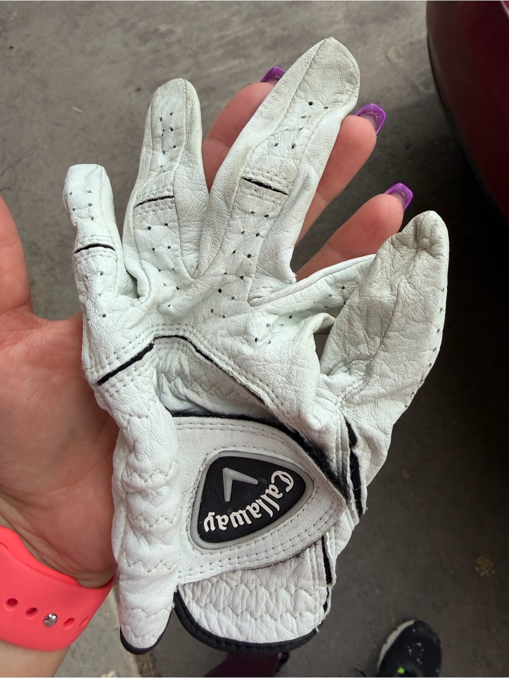 Callaway White Golf Glove with Black Trim